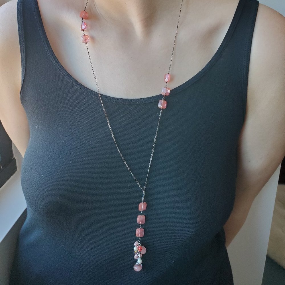 Swarovski Necklace with assorted beads & earrings